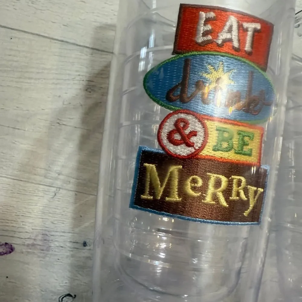 Tervis eat drink and‎ be merry double walled insulated tumblers 16oz